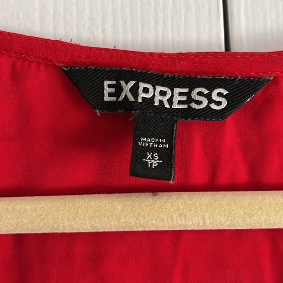 Express Red Short Sleeve with Gold Zipper - Picture 3 of 4